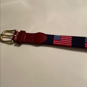 Tucker Blair American Flag Needlepoint Belt